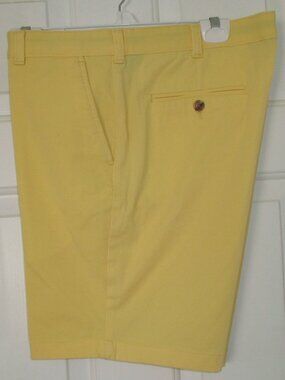Men's Yellow Cotton Chino Shorts